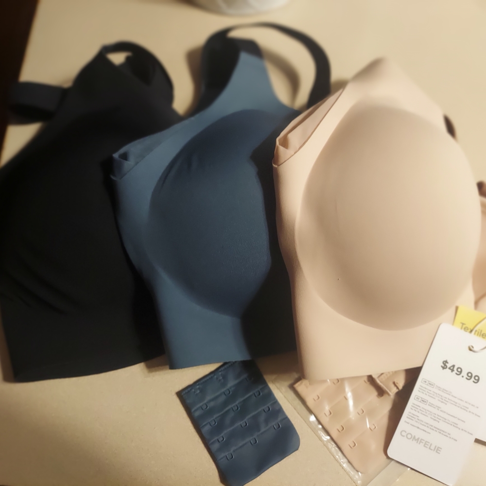 Women's Intimates Set - Black, Blue, and Cream
